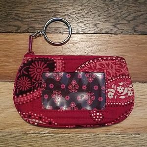 Vera Bradly keychain ID coin purse
